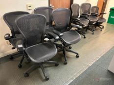 Lot (7) Herman Miller Aeron Chairs on Casters