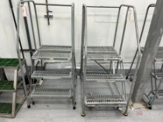 (2) Uline 3-Step Portable Staircases