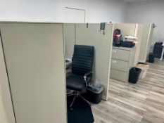 (5) Office Cubicles w/ Desks and Chairs