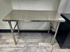 Lot (2) Stainless Steel Tables