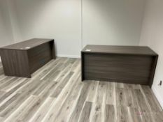 Lot (3) Wood Laminate Rectangular Desks