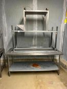 (2) Stainless Steel Tables and (1) Stainless Steel Cart