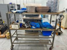 Stainless Steel Cart with Contents
