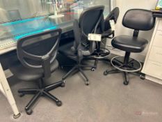Lot (4) Adjustable Work Chairs on Casters