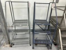 (2) Uline 3-Step Portable Staircases