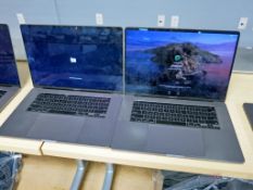 (2) Apple MacBook Pro Model A2141 Laptop Computers