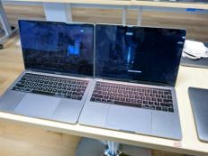 (2) Apple MacBook Pro Model A1989 Laptops
