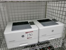 (2) HP LaserJet Pro Model M404DN LaserJet Printers