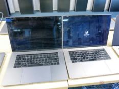 (2) Apple MacBook Pro Model A1990 Laptops