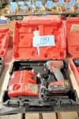 Milwaukee Cat. No. 2760-20, 18-Volt Cordless Driver Gun with (1) Battery, (1) Charger and Case