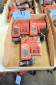 Lot-(3) Milwaukee 18-Volt Cordless Chargers in (1) Box