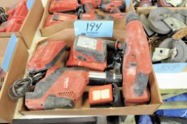 Lot-Various Hilti Hammer Drill, Vacuum, (1) Battery and (1) Charger in (1) Box