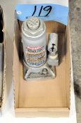 Pro-Lift 6-Ton Hydraulic Bottle Jack in (1) Box on Floor Under (1) Table