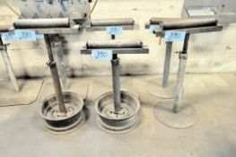 Lot-(3) Various Single Roller Feed Stock Stands