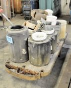 Lot-Various Hardware with Steel Frame Wood Flat Deck Cart