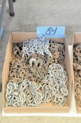 Lot-Various Short Chains in (1) Box on Floor Under (1) Table