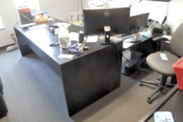 Lot-(1) Desk, (2) Chairs and 4-Drawer File Cabinet