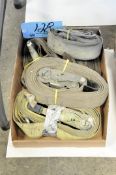 Lot-Standard Ratchet Straps in (1) Box on Floor Under (1) Table