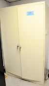 Lot-(2) Storage Cabinets with Office Supply Contents, (Ladies Room)