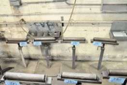Lot-(4) Various Single Roller Feed Stock Stands