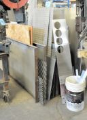 Lot-Various Alloy Cut Sheet Stock with Standing Rack
