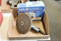 Lot-(1) Packaged Campbell Hausfeld Pneumatic Dual Action Sander and (1) Chicago Pneumatic 7
