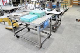 Lot-(2) Steel Top Work Carts, (Contents Not Included), (Not to Be Removed Until Empty)