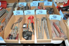 Lot-Wheel Dressers, Nips, Pliers, Fastener Tool, Yankee Screwdrivers, Etc. in (5) Boxes