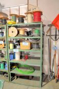 Lot-Various Spools of Wire and Tubing on (5) Shelves
