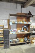 Lot-(1) Section Metro Shelving with (1) Desk Lamp