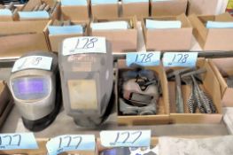 Lot-Slag Hammers, Goggles, and Welding Helmets in (2) Boxes