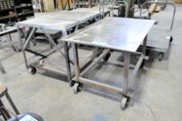 Lot-(2) Various Steel Top Portable Work Stands