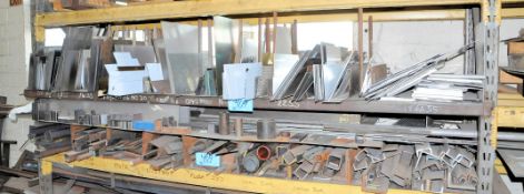 Lot-Various Alloys Stock Cutoffs on (2) Shelves