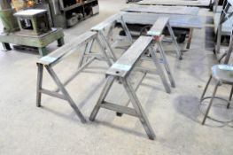 Lot-(2) Pairs Steel Work Horses