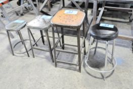 Lot-(5) Various Shop Stools