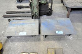 Lot-(2) Industrial Steel Top Dollies