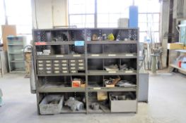 Lot-(2) Sections Shelving with Misc. Contents