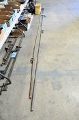 Lot-(1) 14' and (1) 13' Bar Clamps on Floor