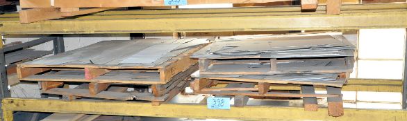 Lot-Various Cutoff Steel Sheet Stock on (4) Pallet on (1) Shelf