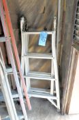 4-Section Aluminum Folding Ladder, Approx. 16' Straight Length