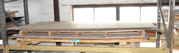 Lot-Steel Sheet Stock on (2) Pallets on Top Shelf