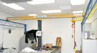 Shop Crane 1,000-Lbs. Capacity Single Girder Underslung Manual Traveling Overhead Bridge Crane