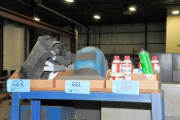 Lot-Safety Helmets, Flux, Cleaners, Spark Protection, Etc. in (3) Boxes on (1) Shelf