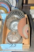 Lot-Various Wire Wheels and Grinding Disks in (2) Boxes