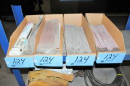 Lot-Various Stick Welding Rods in (4) Boxes on (1) Shelf