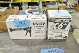 Lot-Red Head C6+ Anchoring Adhesive and Dispensing Gun in (2) Boxes