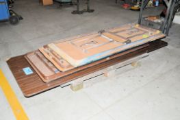 Lot-(8) Folding Tables, (Contents Not Included), (Not to Be Removed Until Empty)