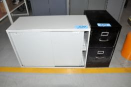 Lot-Sliding 2-Door Cabinet with 2-Drawer File Cabinet
