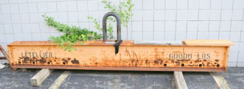 Letellier 60,000-Lbs. Capacity 2-Point Adjustable Crane Spreader Bar, 13' Long, (Outside Back Lot)