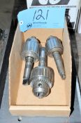 Lot-(3) Various Drill Chucks, Chuck Keys and Knockout Wedges in (2) Boxes